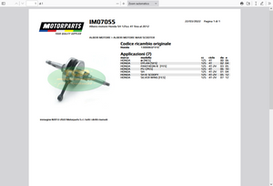 ALBERO MOTORE 13000-KGF-910, HONDA SH125 4T >'12, TOP PERFORMANCE MOTORPARTS