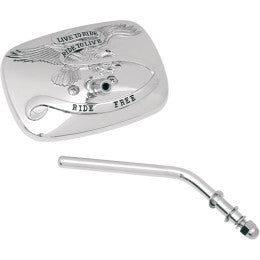 Copia del Specchietto "RIDE FREE" sx, cromato per Harley Davidson