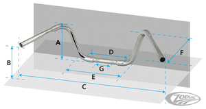 DRAG BAR GENUINE ZODIAC DA 25mm senza scanalature PRE-82 - Retrò Bike CT