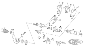 RETAINING RING, CLUTCH LEVER ROD, EVO 91-03 - Retrò Bike CT