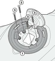 Flangia per borsa serbatoio tank lock-BMW R1200GS 04-12