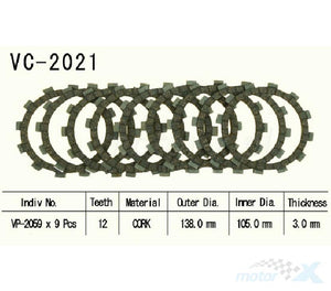 FRIZIONI VESRAH YAMAHA WR250F/YZ250F 01-04 VC-2021 - Retrò Bike CT